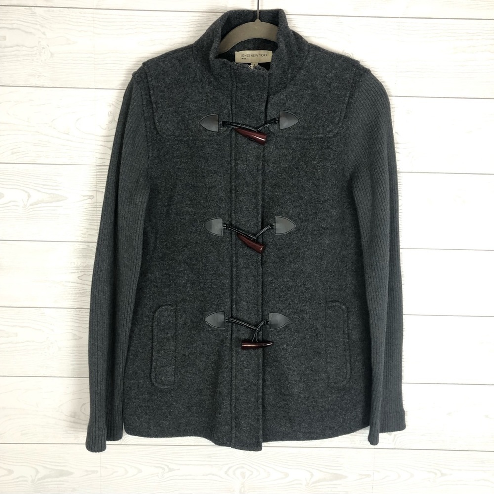 Jones New York Sport Wool Blend Toggle Jacket Size Small